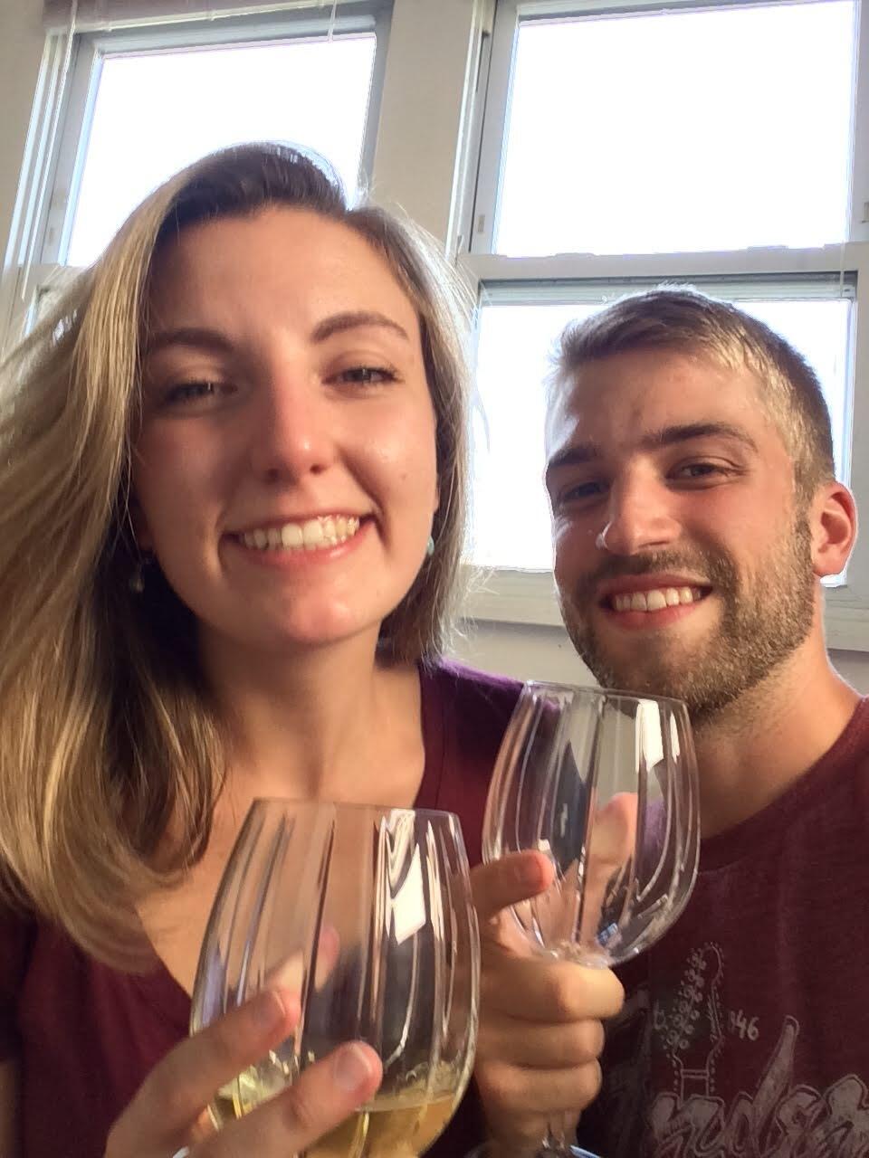 Sam came back from Utah the day before her 21st birthday and John surprised her with cupcakes and wine glasses. He then helped her move out of her apartment and brought all her belonging home where John met Sam's parents for the first time.
