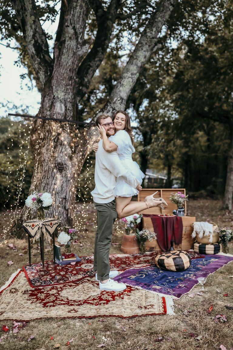 I could go on and on about how magical this day was. The most amazing part was getting to say "YES" about 50 times before I realized  that he had even popped the question!!