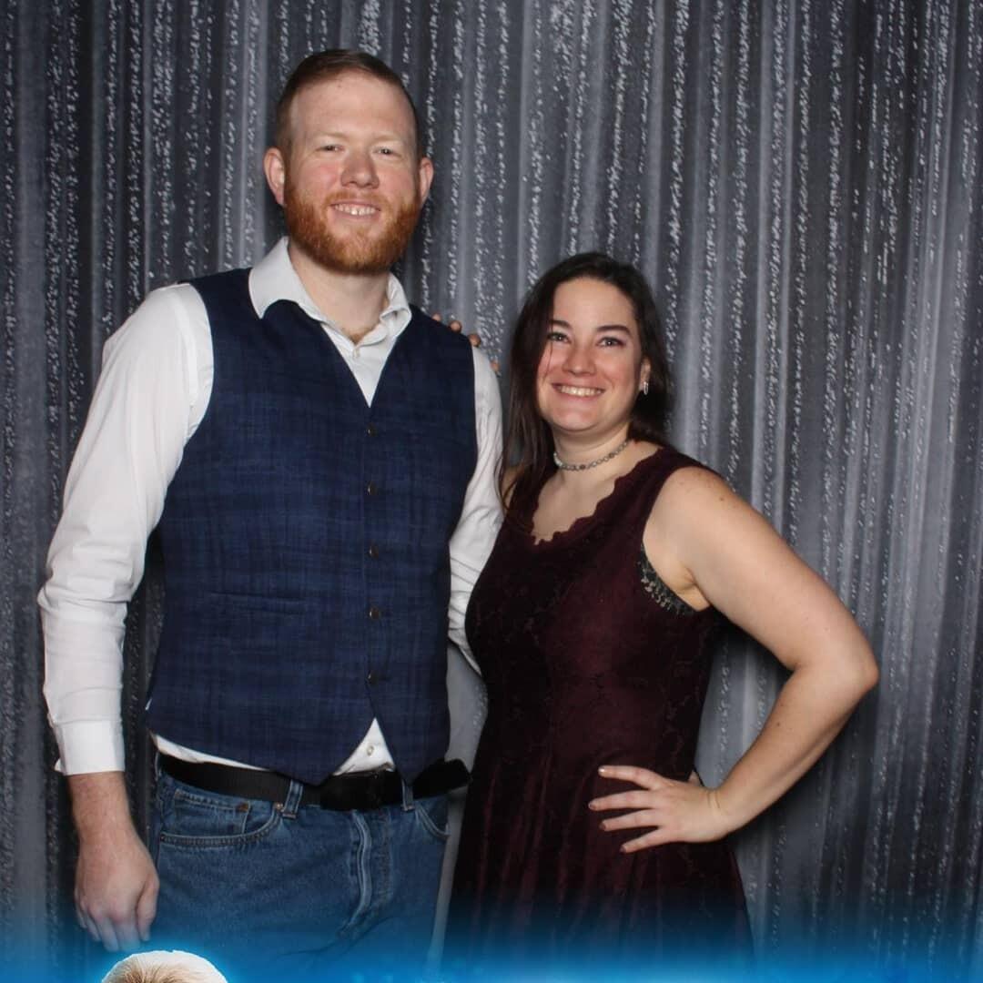 Jennifer and Daniel at the UPLIFT Desk Holiday Party. 