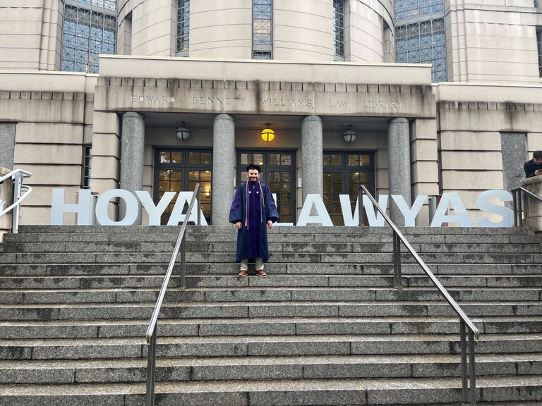 Tate graduates from Georgetown University Law Center.