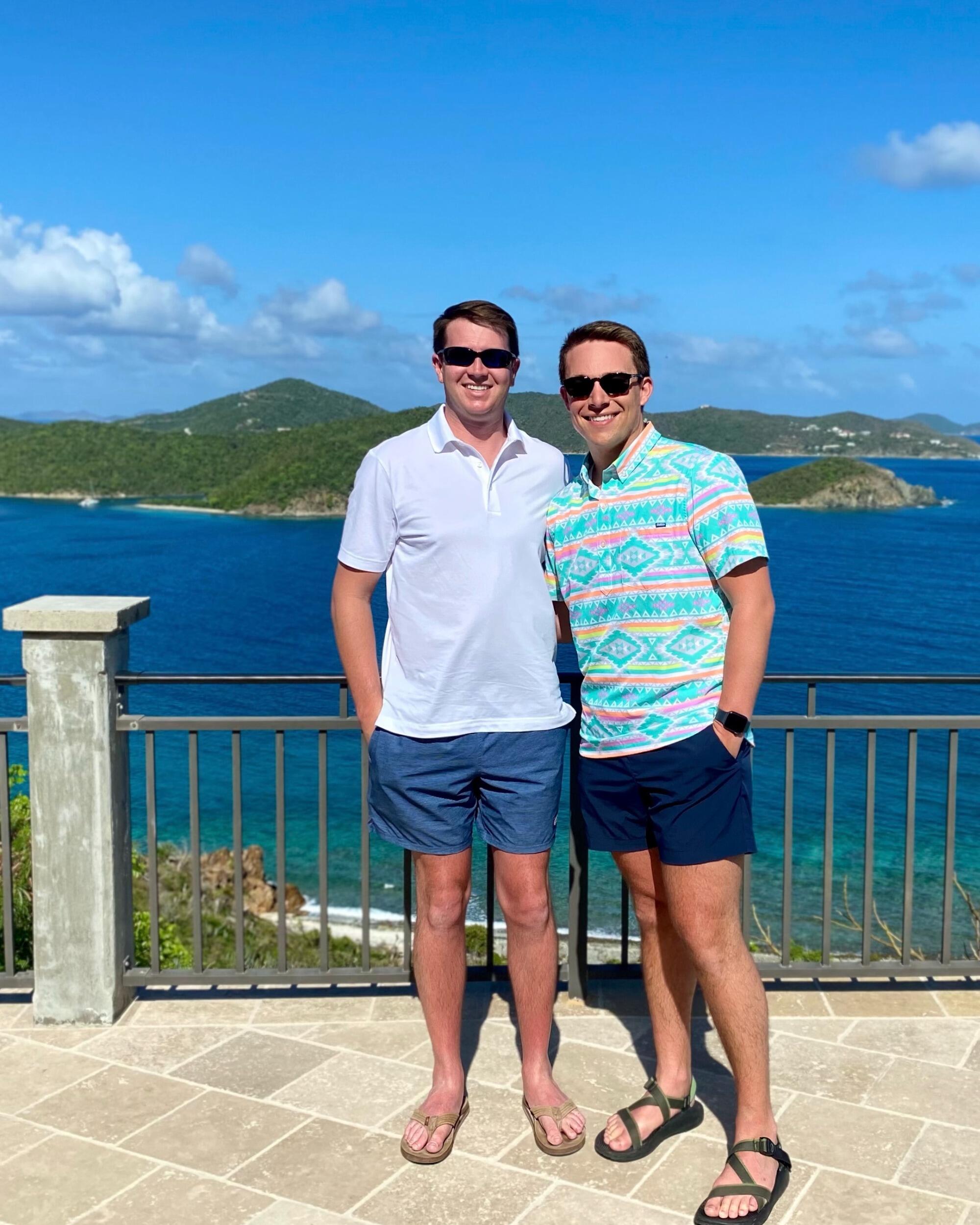 Gavin and Harrison on Island Time in St. John. They traveled down there for the annual Webb Family Vacation! 