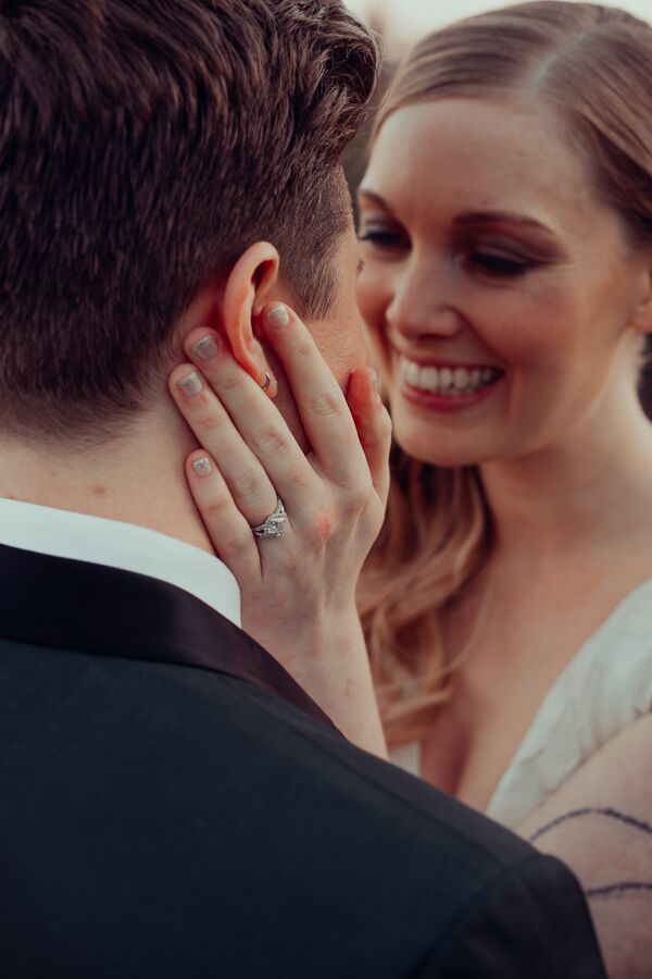 couple laughing