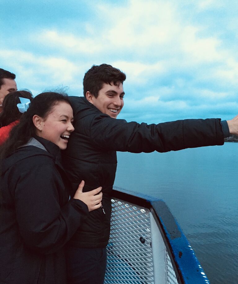 Joe and Tori attend a UW Hillel event: Let My People Boat! 