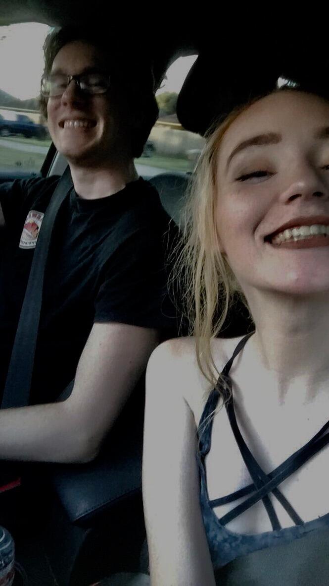 He's the driver-but she picks the music! Years later, not much has changed in that regard-so long as we're together, even running errands is an adventure!  