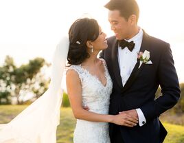 Bride and Groom Outdoors