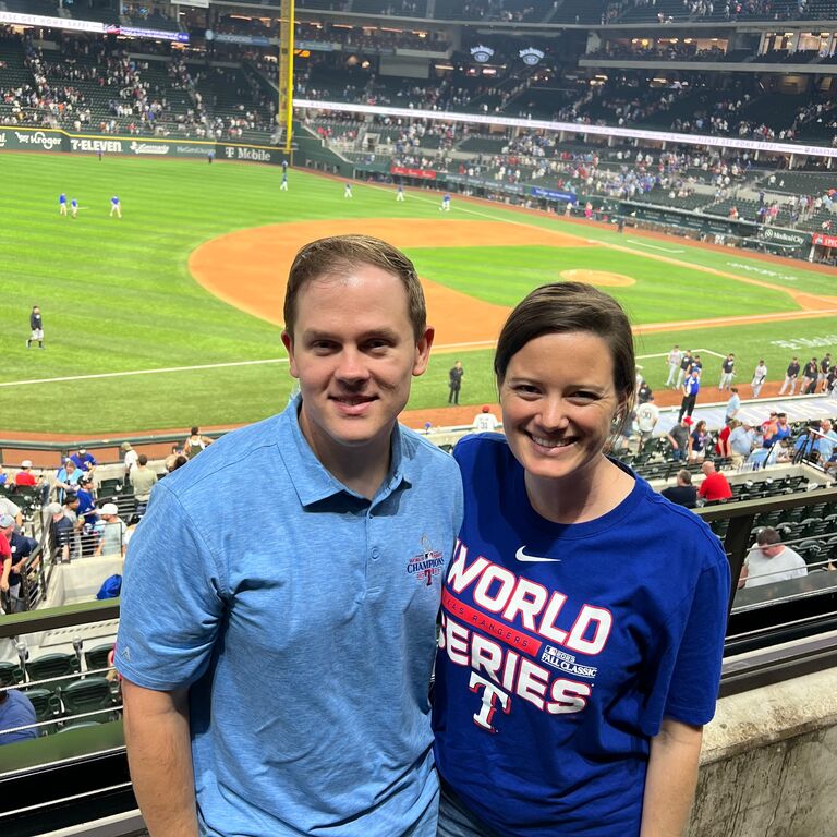 The Rangers lost, but we still had a great time together at the game. Caryss got to spend time with more of Jake's wonderful friend group. And accepted that watching sports will be one of her ongoing acts of love.