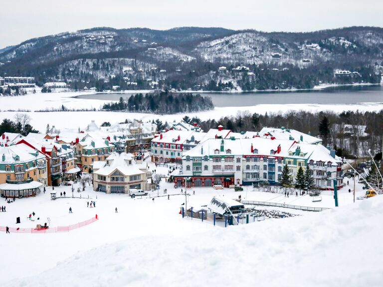 Mont-Tremblant ski village in winter 
