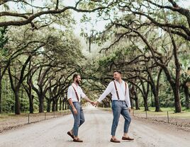 Couple Holding Hands on Tybee Island in Georgia