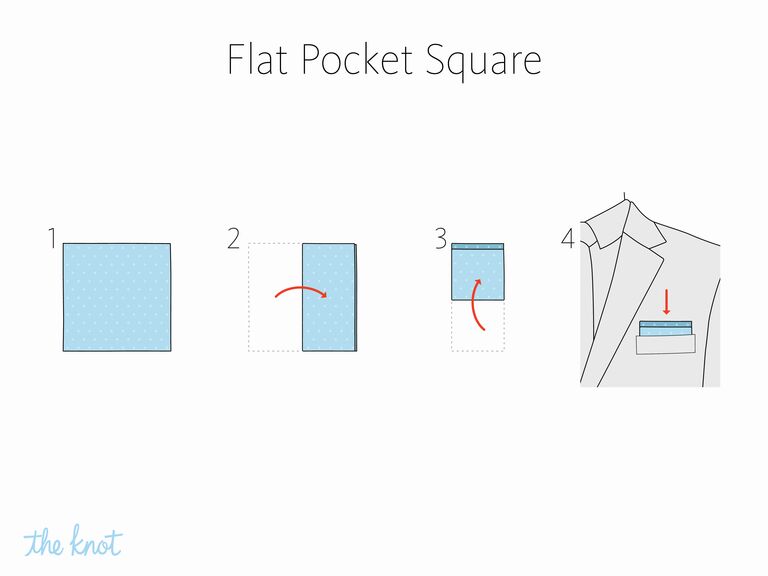 Pocket square 2025 flat fold