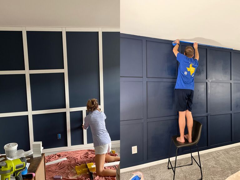 Austin and Danielle's very first DIY project (and probably the last).