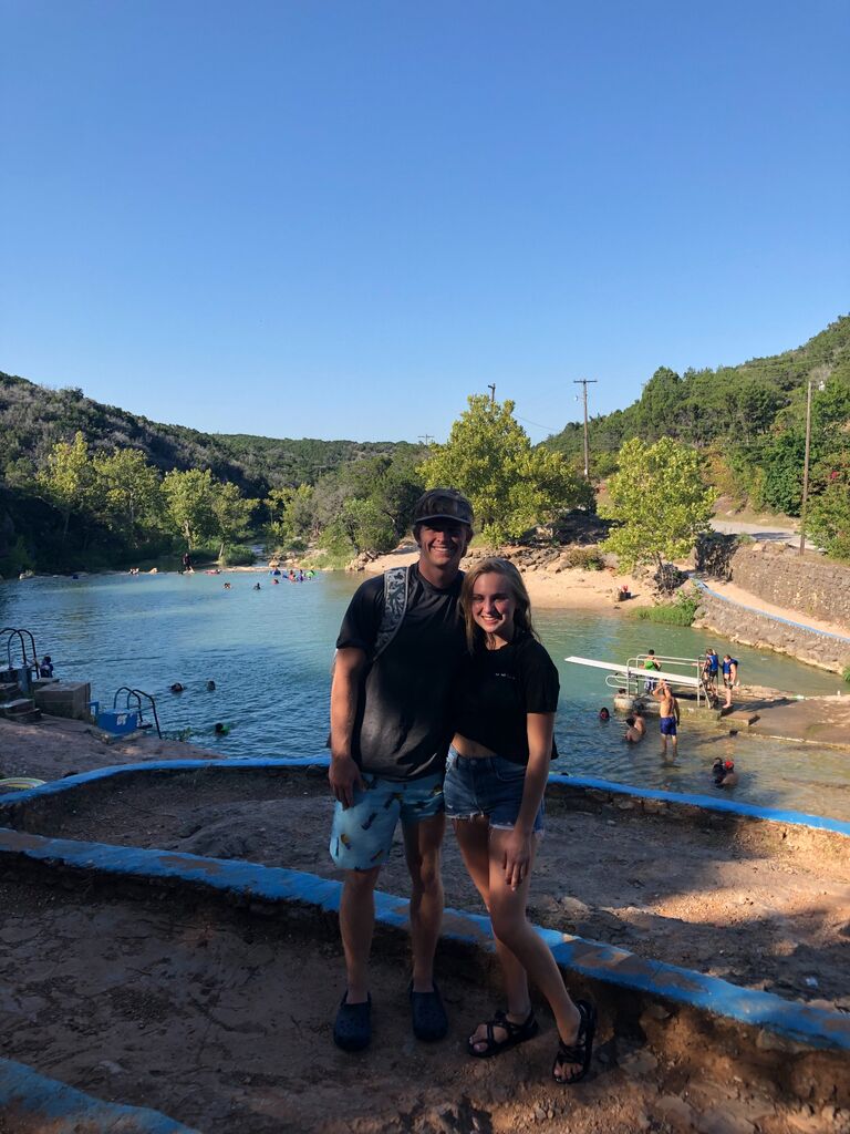 Before heading off to college, they planned many fun and memorable experiences that summer. They country danced at Cowboys Red River dancehall, they went to a Rangers game, and even took a day trip to Turner Falls, Oklahoma!