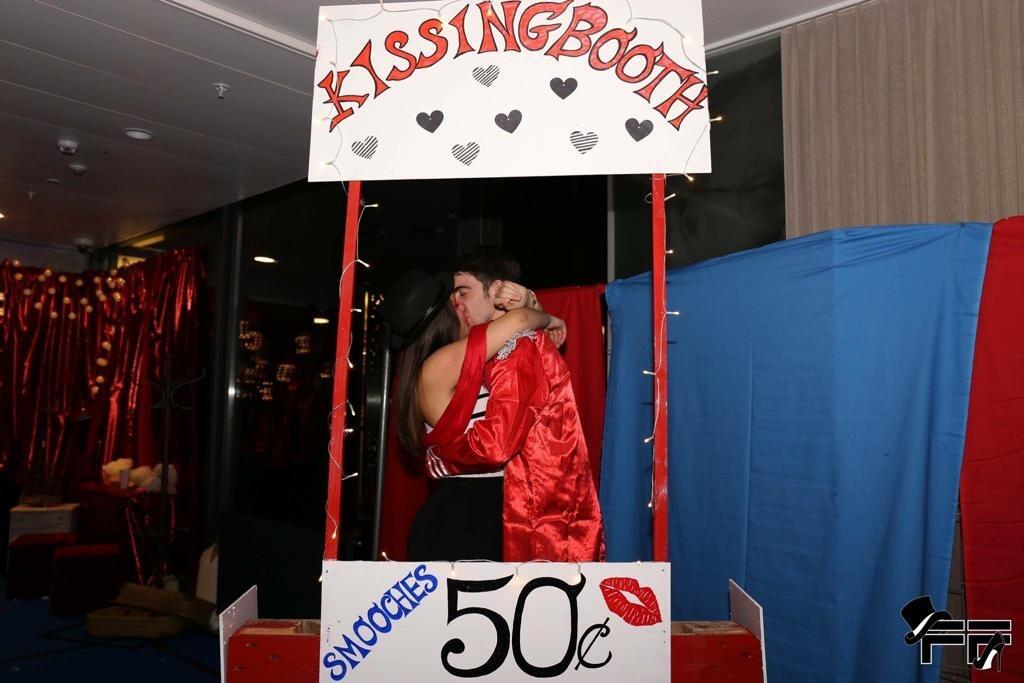 Fete Finale Kissing Booth! (Fun fact: Deborah asked them to take it off FB!) :D