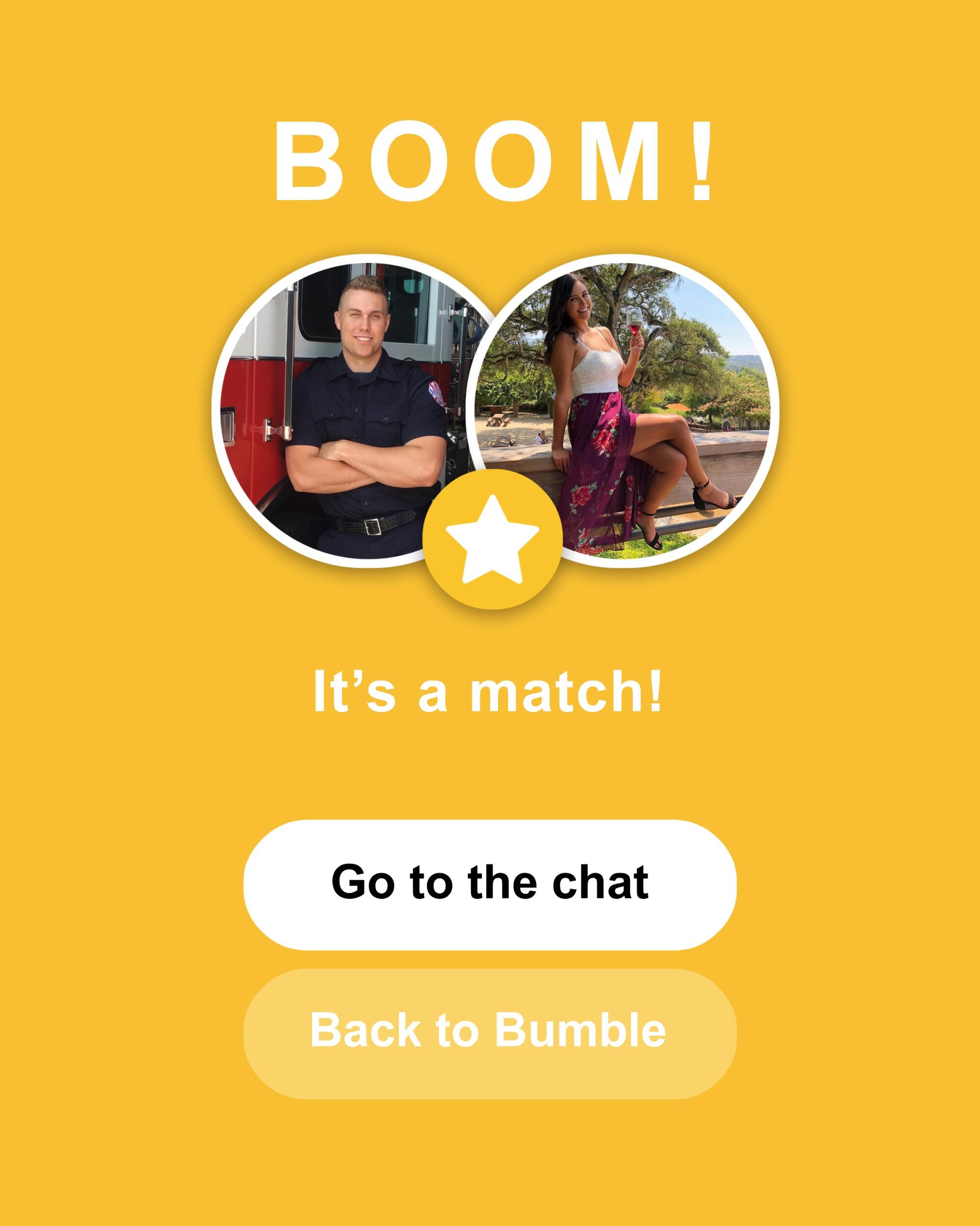 Hunter & Katie match on Bumble! Katie's first message was "Hey 😊" and the rest was history!
(This was also Hunter's last day at Costco, so an overall great day for him)