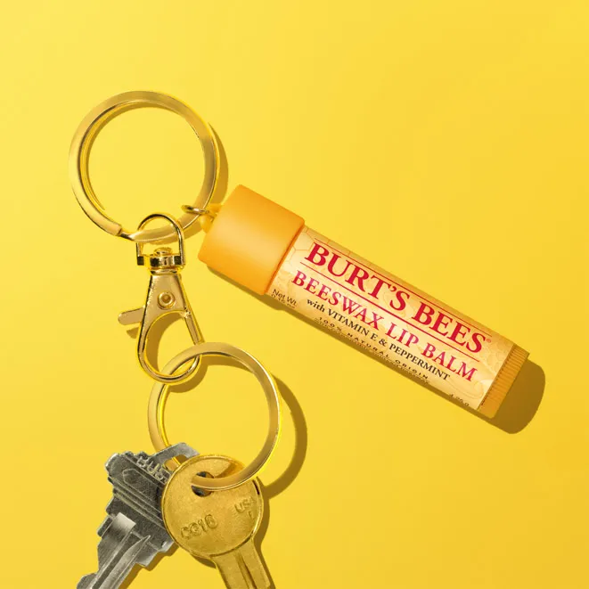 Burt;s Bees lipbalm keychain