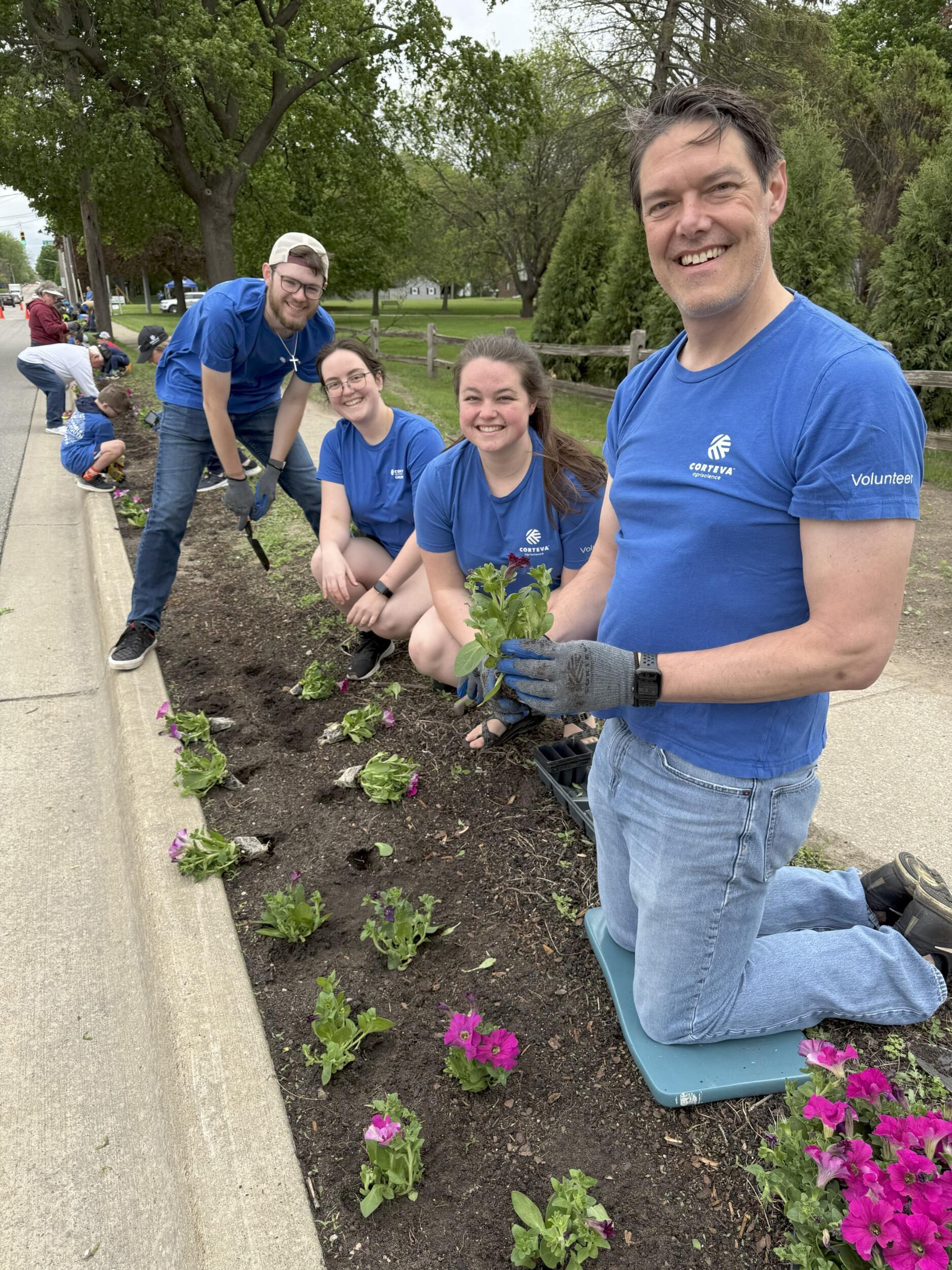 Summer in Midland! - For their second summer together, Carter and Audrey were both in Midland! Carter got an internship with a company there, so he stayed with Audrey and her family for the summer. This is a picture from planting flowers for the Midland Blooms festival.