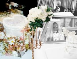 Collage of vintage wedding reception inspiration