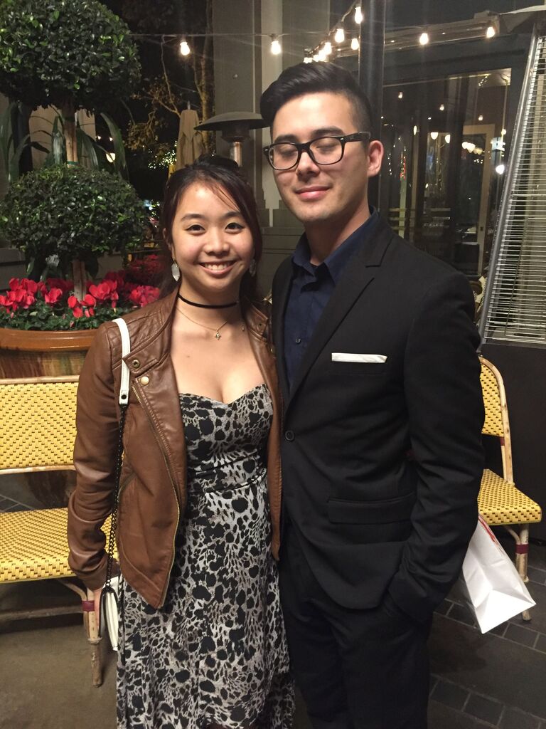 After all these years, our first date since high school. (Her first "yes").