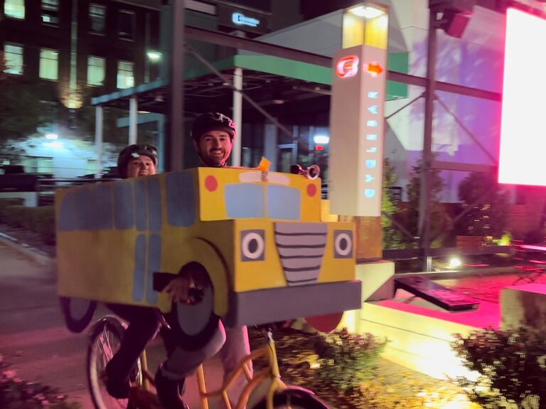 Another year and another Halloween celebrated this time as Mrs. Frizzle and the Magic School Bus. 