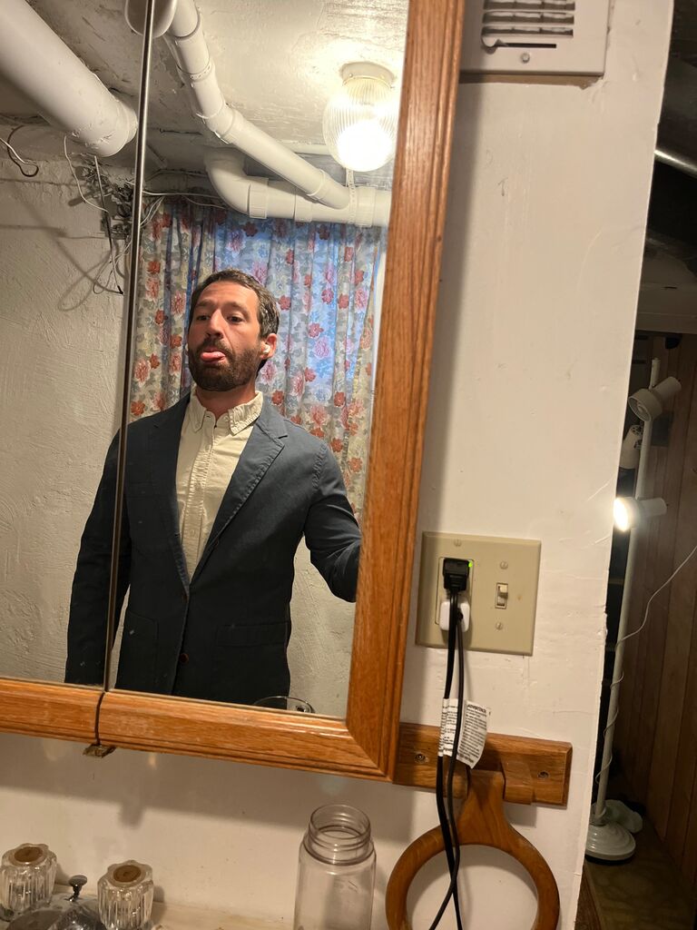 Because of the distance, a lot of mirror selfies are exchanged.