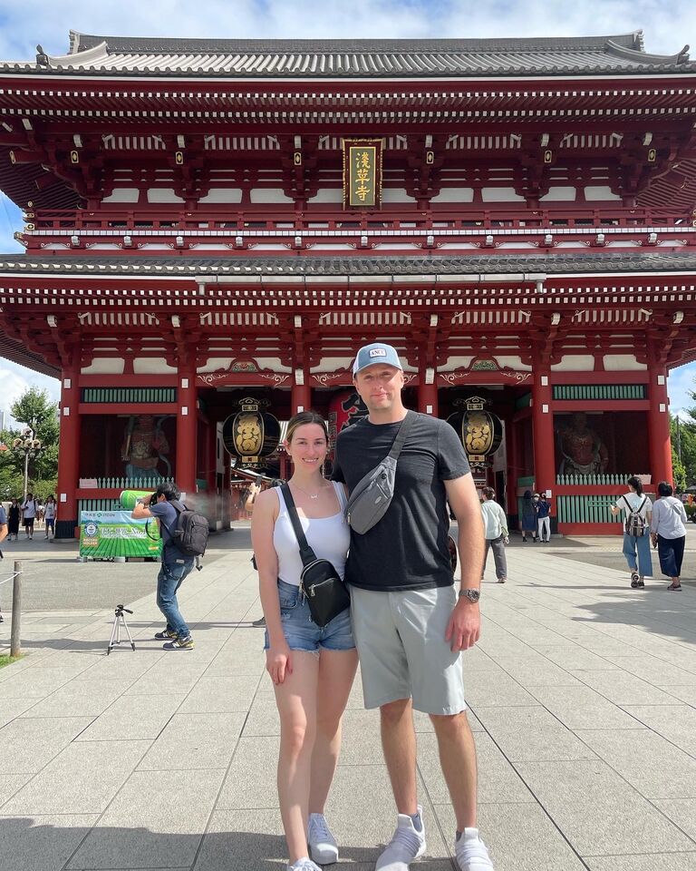 Our first photo together in Japan 