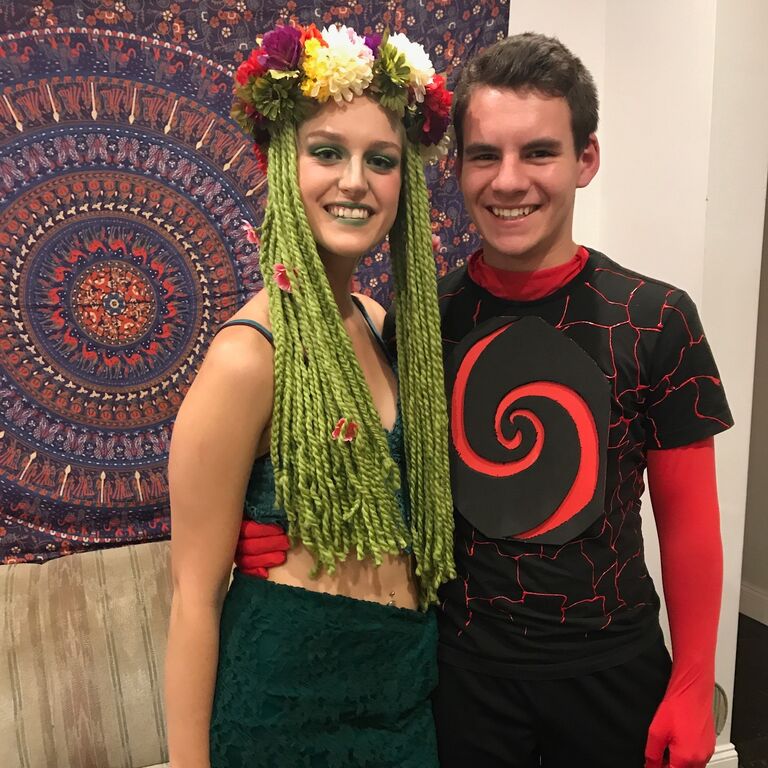 This is our first photo together. Can you guess our Disney characters?