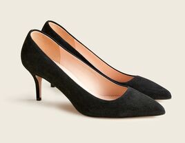 J.Crew suede black bridal pumps 