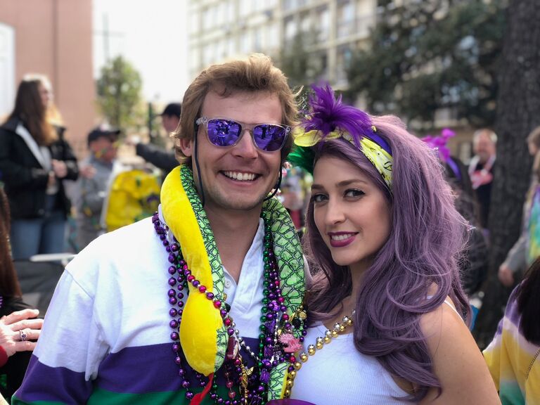 Edd and Molly at the last Mardi Gras 2020 - See y'all at Mardi Gras 2022!