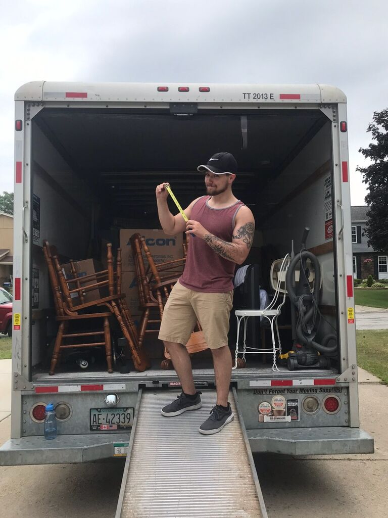 Moving day to our new apartment in Clio, MI.