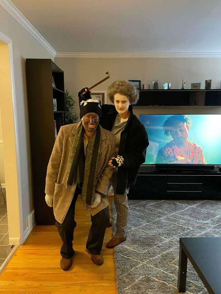 1st Couples Costume - Harry & Marv were a hit, & it was impossible not to laugh at one another