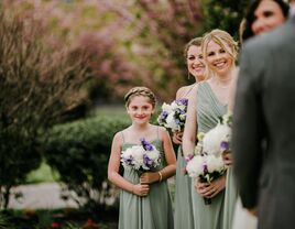 Junior bridesmaid at ceremony