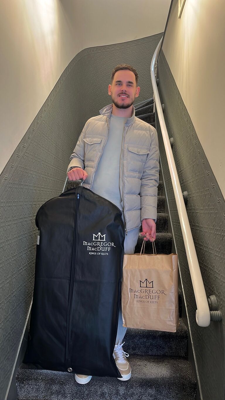 Groom’s first kilt fitting & collection!