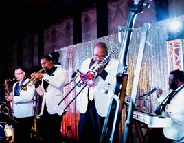 Jazz band performing at wedding reception