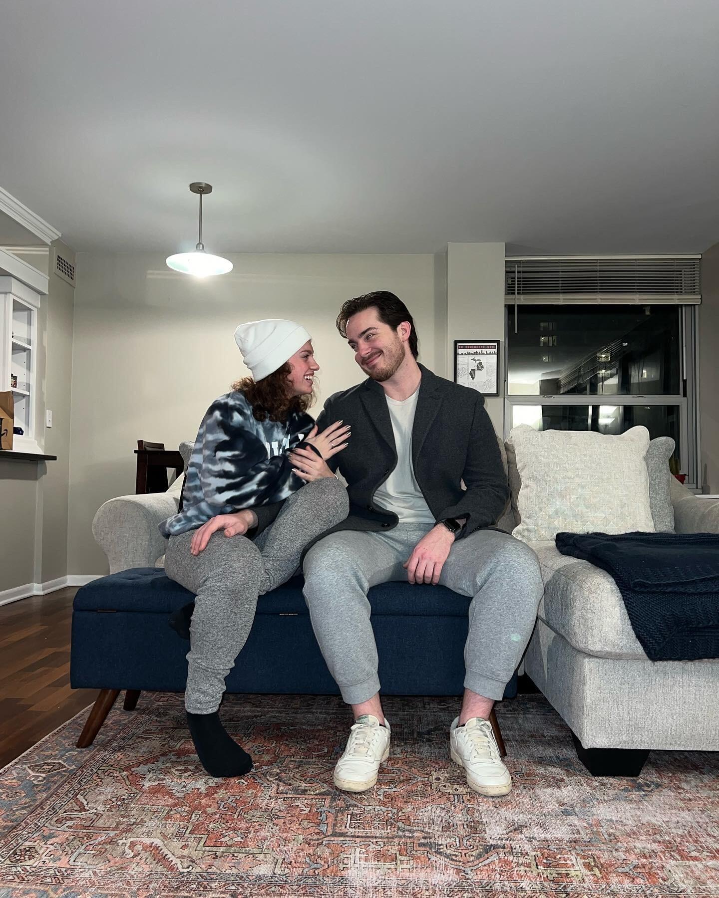 With the help from their family, they moved into their first apartment in their new city. Unit 707.