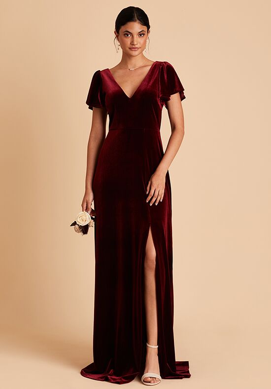 Birdy Grey Hannah Dress in Velvet Cabernet Bridesmaid Dress