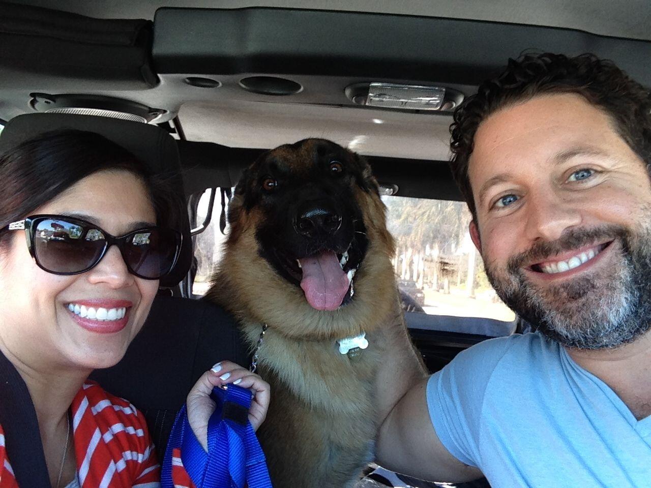 Taking our 1st dog, Pedro, to the dog park