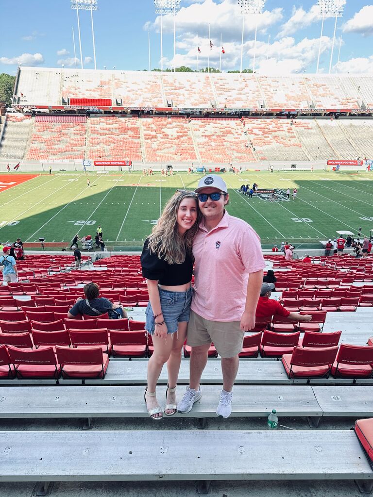 Of course, James had to take Julia to an NC state football game.