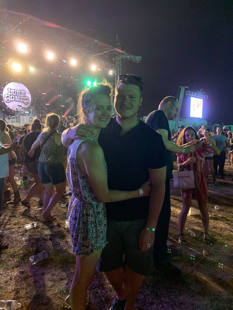 First (of many) Luke Combs concerts together. And on Andrew's birthday!