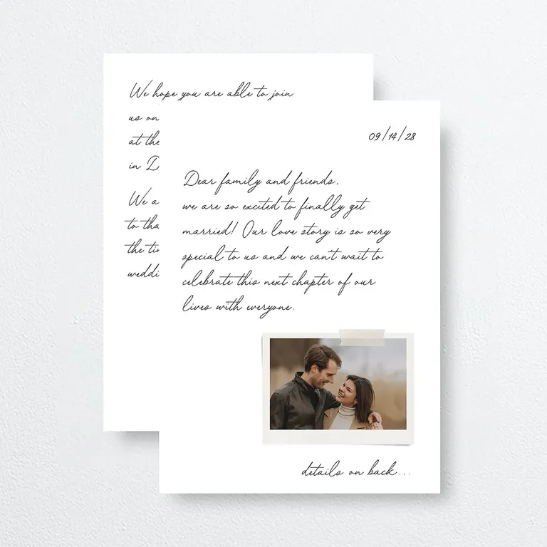 Calligraphy wedding invitations from The Knot