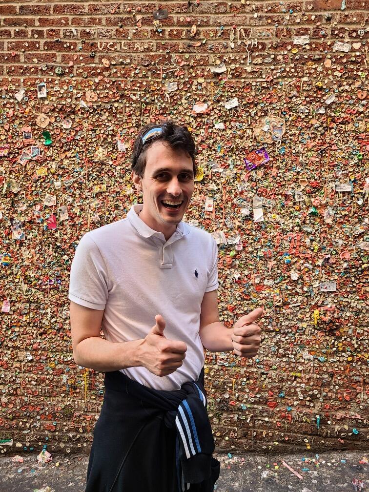 Chris LOVED the gum wall and thought it was the best part of Seattle!