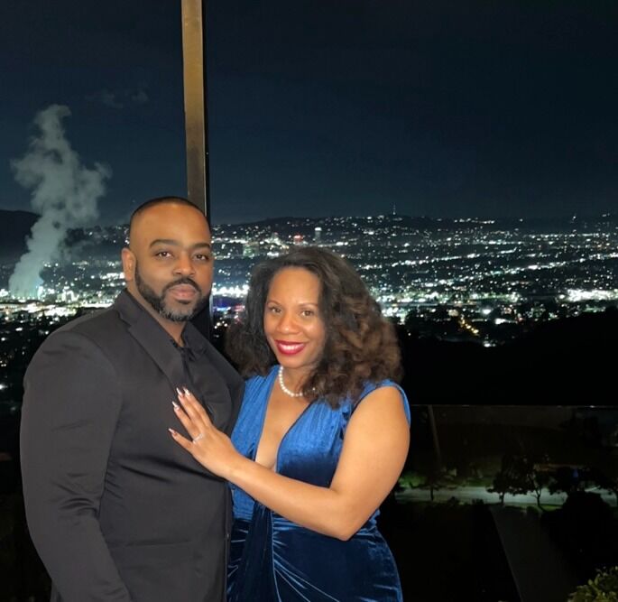 We're Engaged!!!  
Maurice flew to LA to surprise me and propose at the restaurant  of our first date weekend in LA a year earlier. 
*See video on my IG page.*