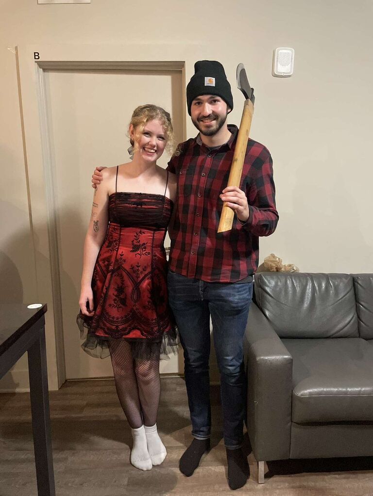Our friend's Halloween birthday party, the first time Nick and Katie hung out.
