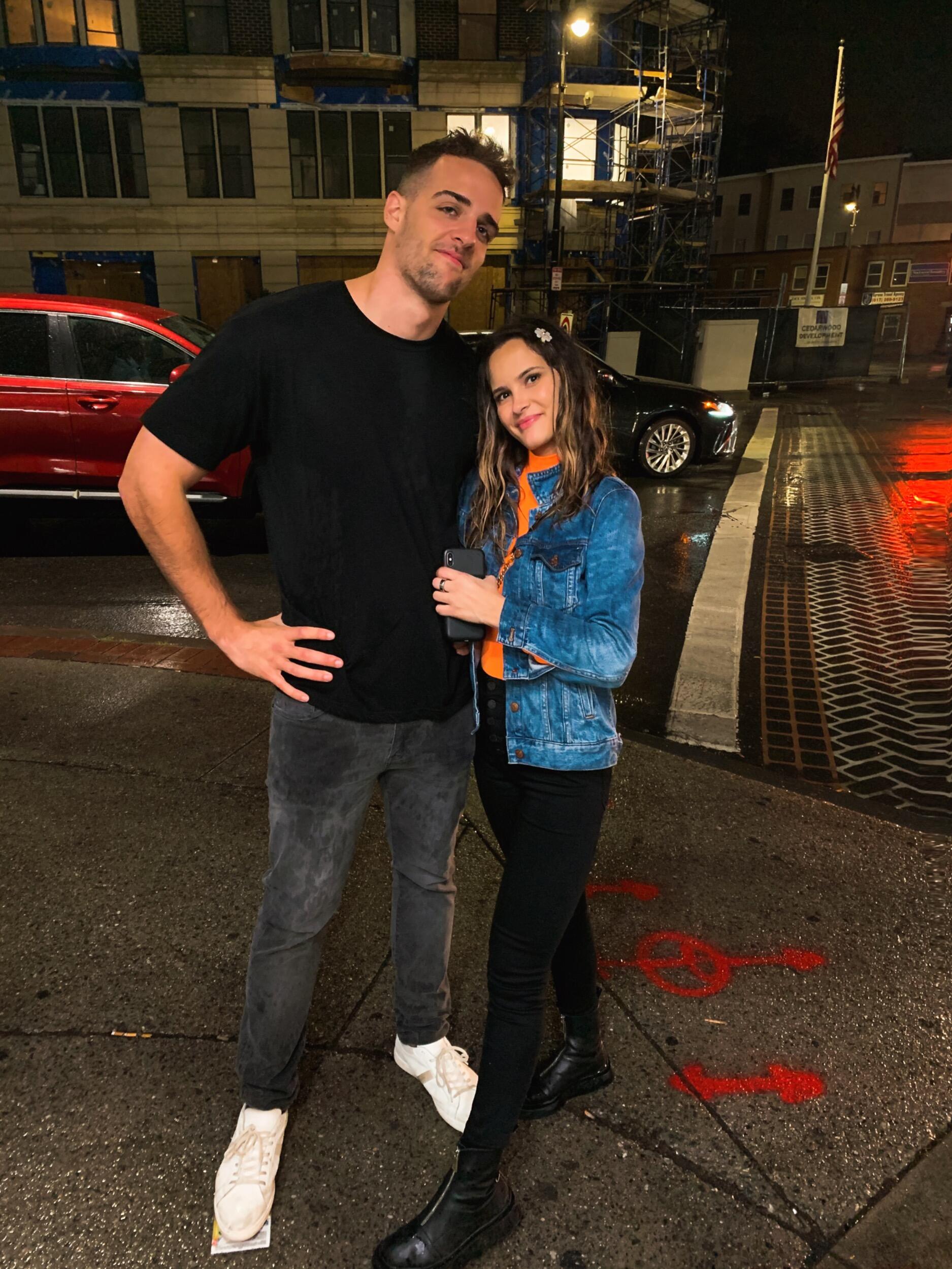 Got stuck in the rain together after a Fisher boat cruise in Boston, MA.