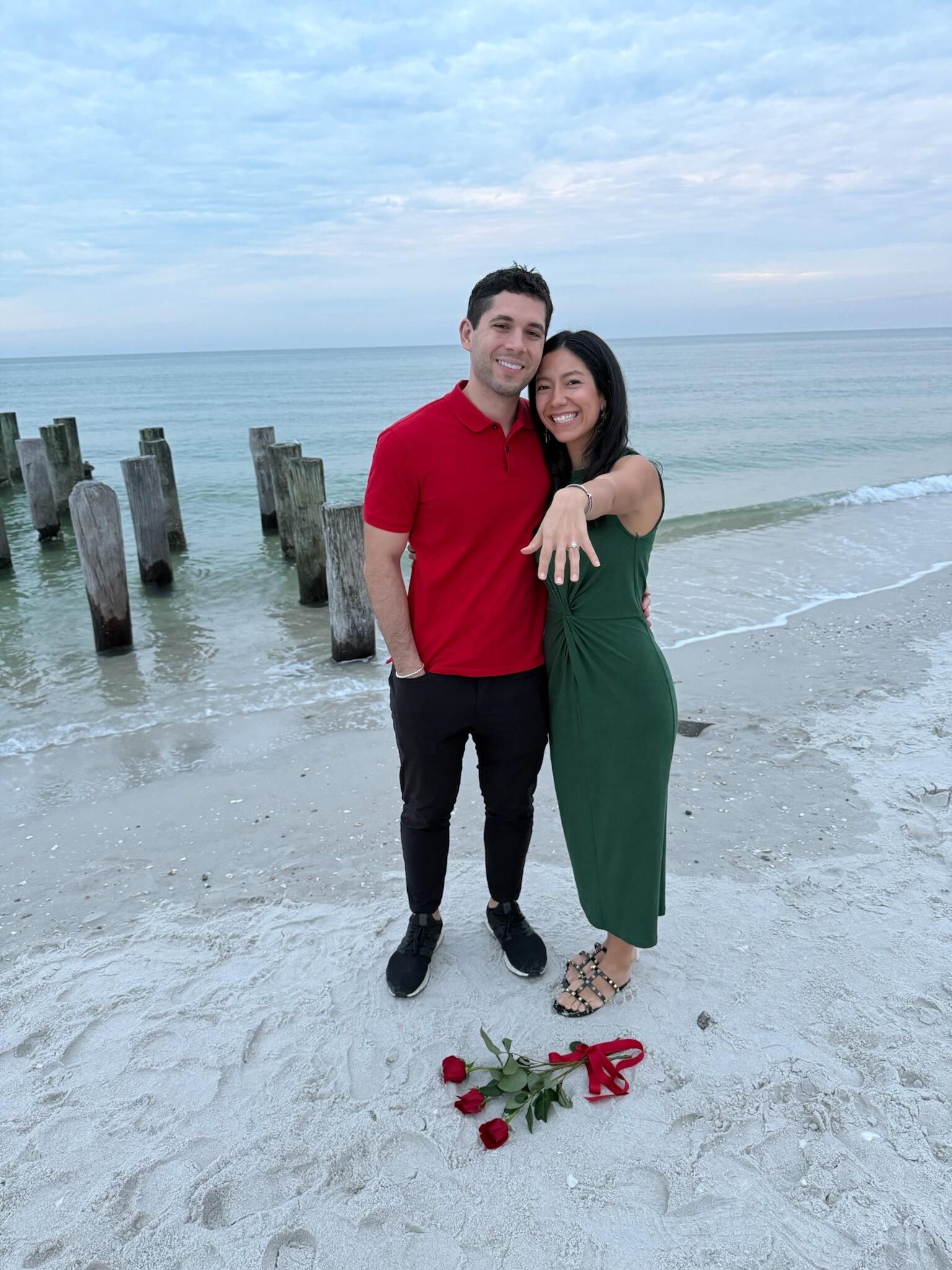 Ricky popped the question right after opening presents on Christmas morning! 