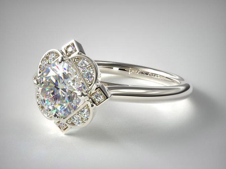 Vintage style sales engagement rings