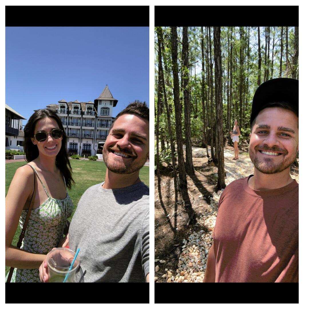 Ben came to see Sarah for an entire week. They started off this trip by having Sarah's other oldest, best friend Katherine, and her family over for dinner, drinks, and board games. Sarah and Ben went to the grocery store, and they got all the ingredients. Ben demanded they make everything from scratch. Before preparing dinner, they went to Sarah's little cousin's strawberry-themed birthday party where Ben got to meet more of Sarah's family. Then, they went home and rushed into the kitchen to prepare dinner. They cooked a delicious meal. After the meal, Ben whooped them all in a board game. It was his board game, so he was the only one that knew how to play. The next day, they went to church and then packed for their upcoming trip. They planned a cute little trip to some picturesque beach towns. Sarah was super excited.  Ben was too. They hopped in the car and took off down the road. They stopped in Seaside where Sarah bought a sweatshirt that instantly gave her buyer's remorse because of the price. She got a butter stain on it later that night while eating popcorn. They went to their condo, which was nestled in between Alys Beach and Rosemary Beach in the little town of Seacrest. It was perfect. They soaked up the sun at the beach, walked through the cute little beach towns, and both enjoyed the company of their favorite companion. When they returned, Ben asked George and Roxanne's (Sarah's parents) blessing to take Sarah's hand in marriage. They both approved. 