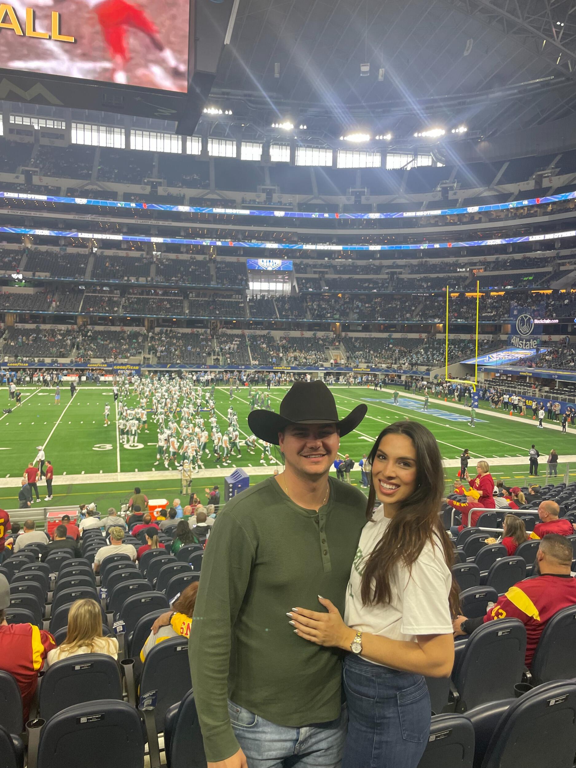 At the Tulane v. USC Cotton Bowl game. Roll Wave!