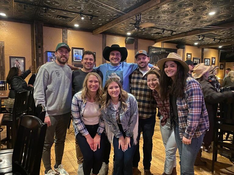 Trivia Champs!  Western themed trivia to support the Verona Lacrosse program (which Emma's cousin played in)