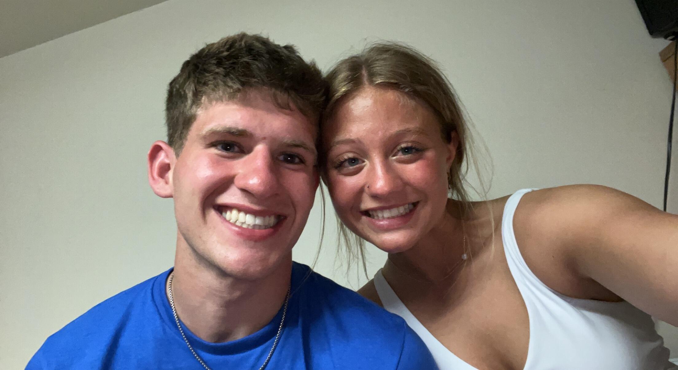 We meet at college and started dating in spring of their freshman year.