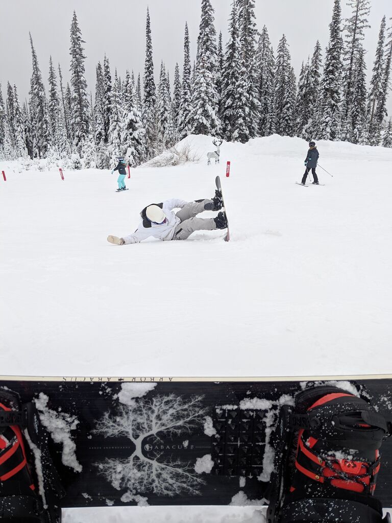 Michaella's first snowboard trip.