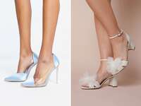 Two pairs of wedding shoes for wide feet